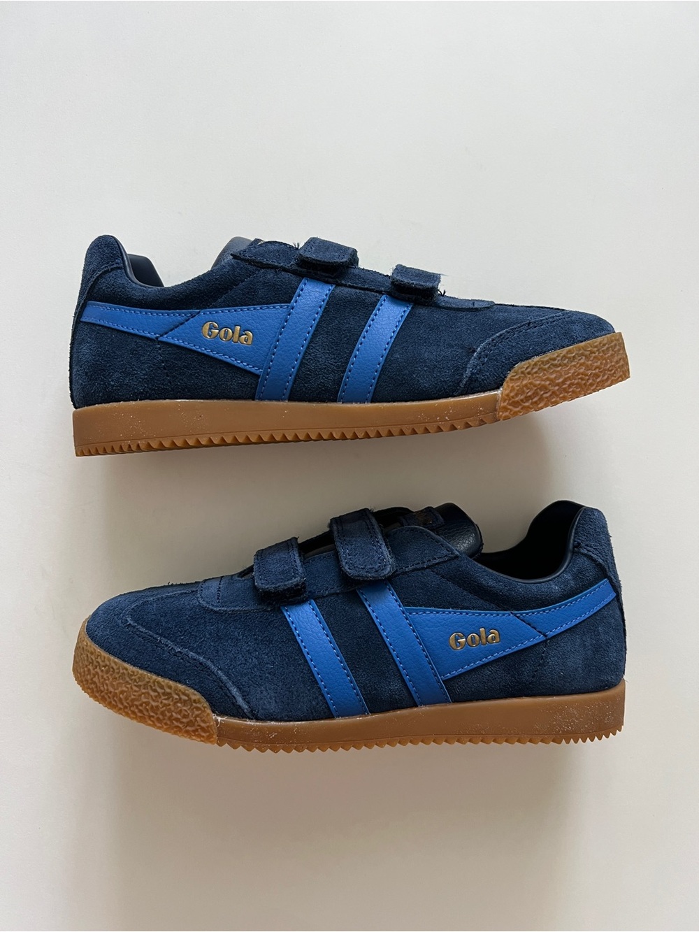 Gola Classics Kids' Harrier Strap Sneakers in Navy Sapphire / Size 3